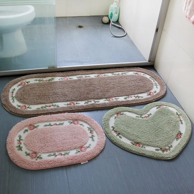 

1Pcs 40x60cm Fashion Coral Velvet Soft Door mat bedroom hallway floor MATS bathroom MATS suction carpet non-slip MATS