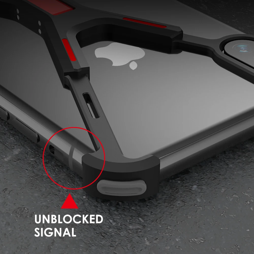 Роскошный чехол R-just с металлической рамкой для iphone X XS XR тонкий ударопрочный из