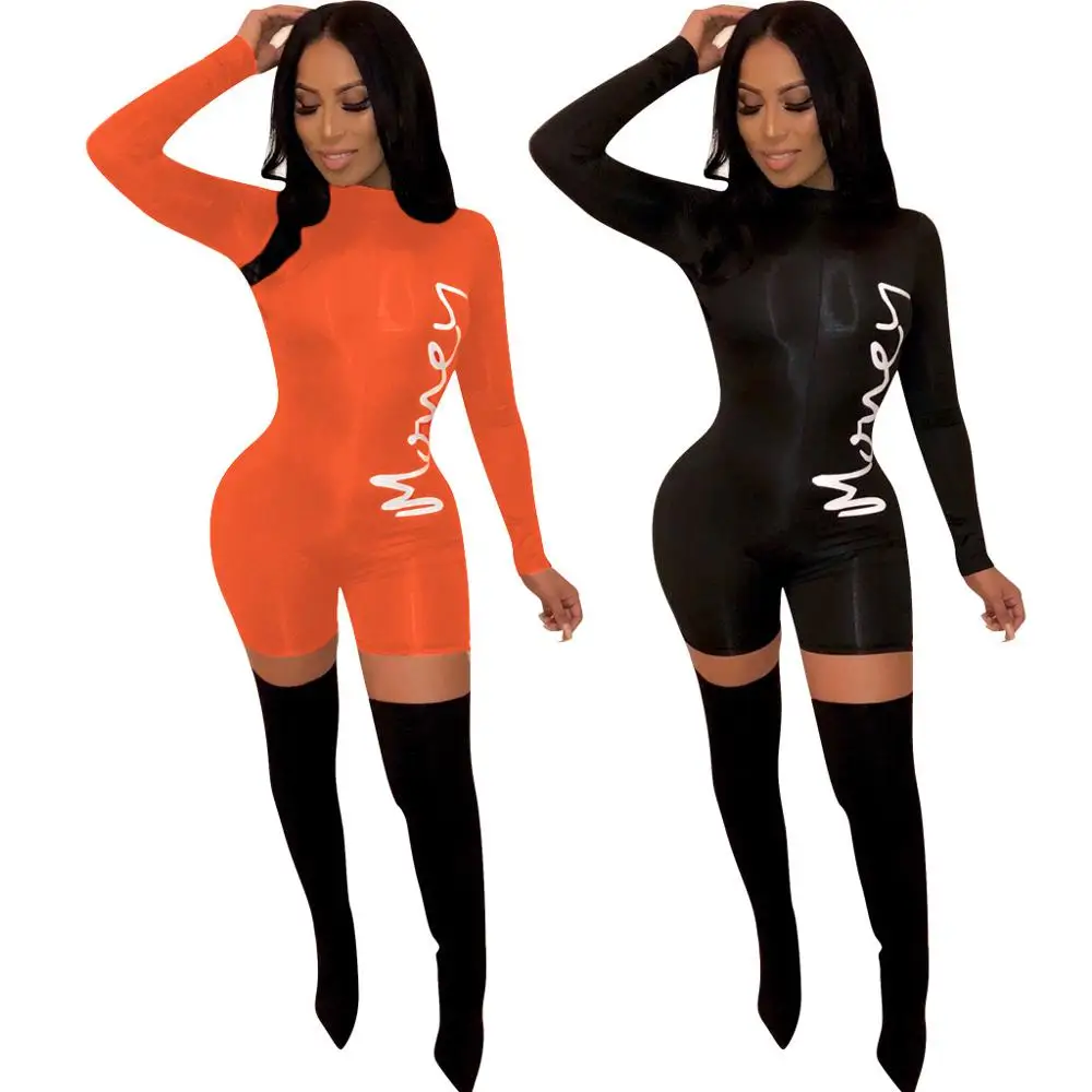 Женский комбинезон с длинным рукавом прямой длинный высокой талией и круглым