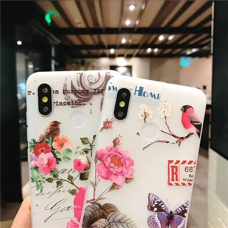 Чехол для Xiaomi Redmi S2 чехол S 2 мягкий гибкий силиконовый чехол-бампер с цветами розы