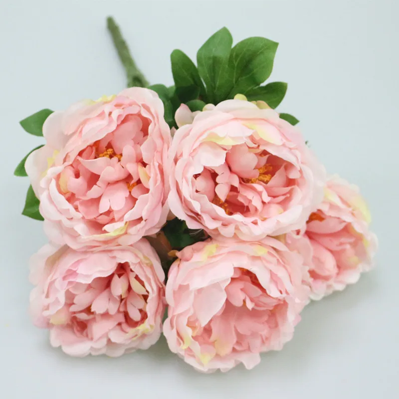 Искусственные цветы Flone на 5 головок искусственные пионы свадебный букет