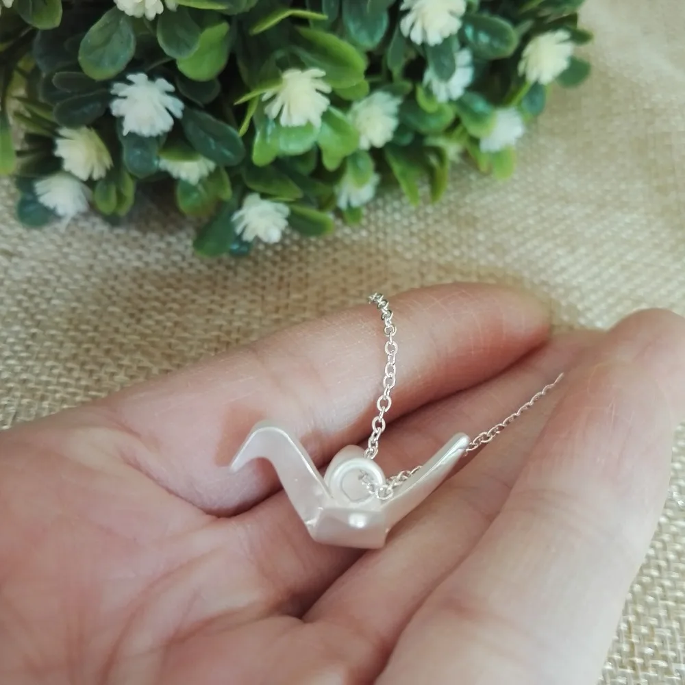 Милое ожерелье-журавль оригами подвеска-журавль в сложенном виде символ любви