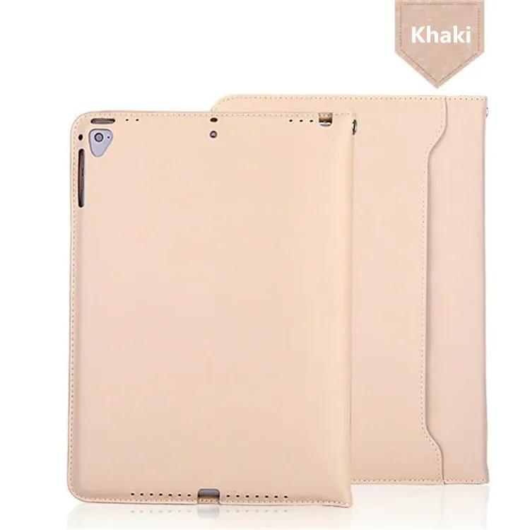 Hmsunrise кожаный чехол для Apple iPad Pro 12,9 планшет Авто Пробуждение/сон все включено защитный чехол сумка для хранения A1876 - Цвет: Хаки