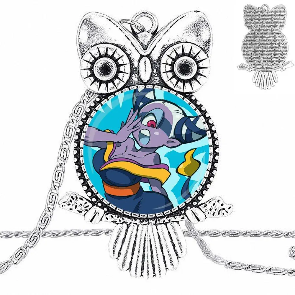 EJ Glaze Yokai Yo-Kai бижутерия со стеклянными кабошонами с колье длинной подвеской Сова