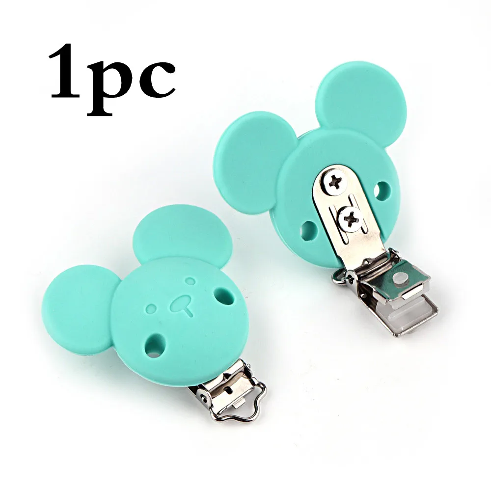 Turquoise 1pc TYRY. HU 1 шт. Успокаивающая Детская Подвеска-прорезыватель пищевое Силиконовое зубное кольцо жевательная игрушка соска зажимы Силиконовые Прорезыватели - Цвет: Turquoise 1pc