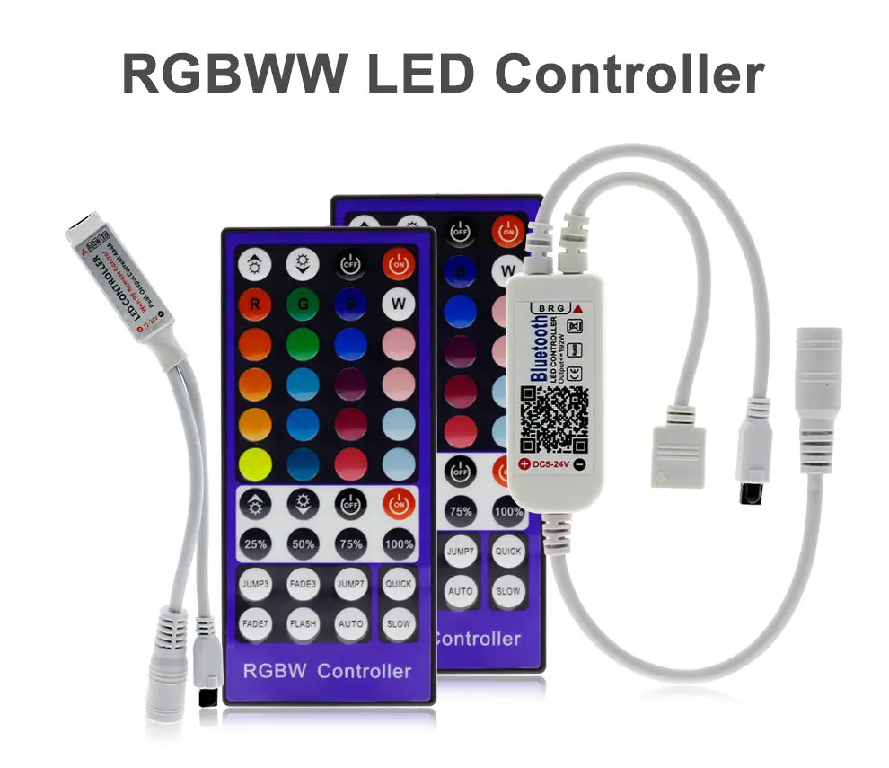 RGBW светодиодный контроллер DC12V 40Key ИК-пульт дистанционного управления/Bluetooth управление для RGBW или RGBWW светодиодные полосы света