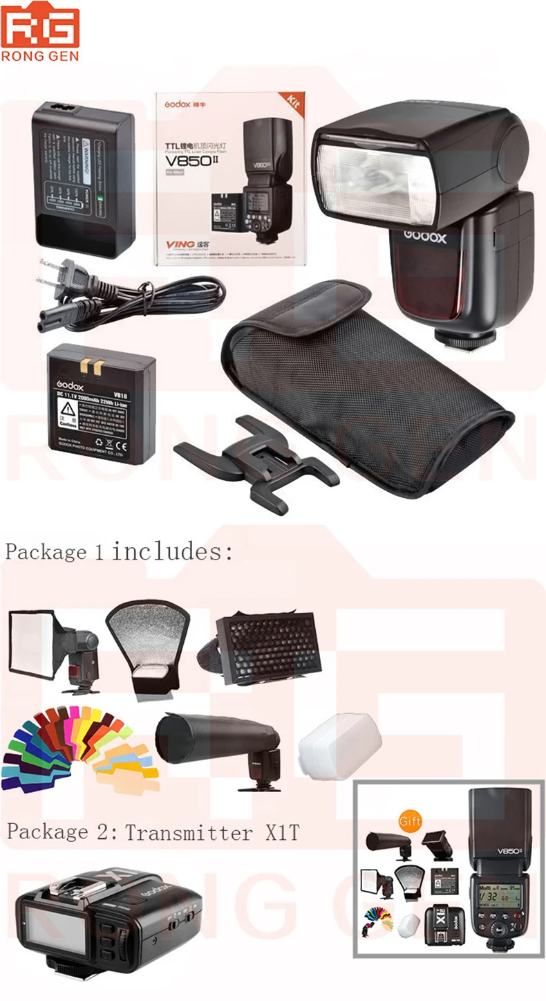 Godox V850 V850II скорость светильник вспышки светильник скорость Светильник w/Перезаряжаемые литий-ионный Батарея для цифровой зеркальной камеры Nikon Canon Olympus Pentax Fujifilm