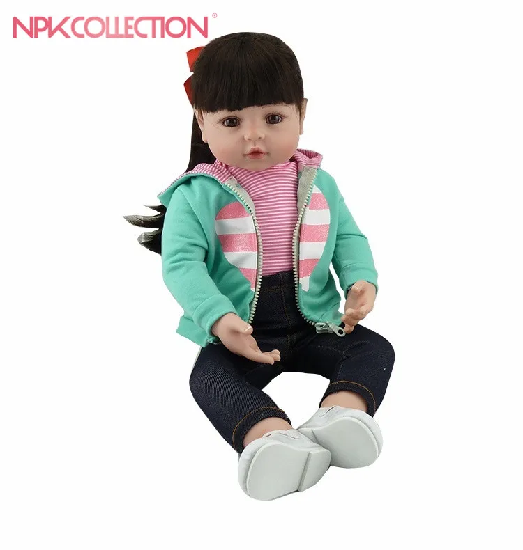 Кукла реборн NPKCOLLECTION мягкая силиконовая виниловая кукла ручной работы 48 см