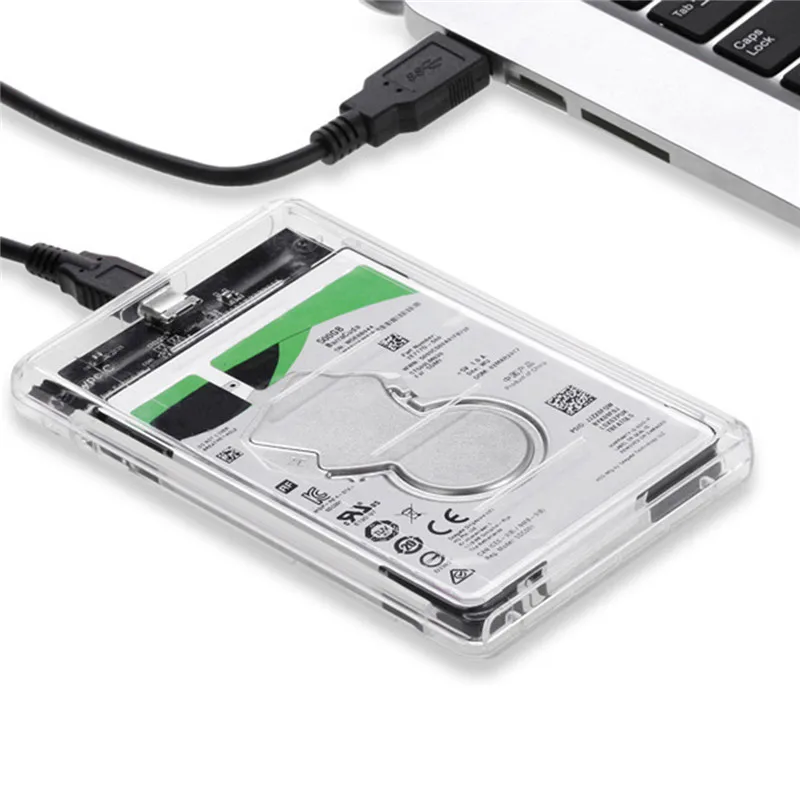 SOONHUA 2 5 дюймовый прозрачный корпус для жесткого диска USB3.1 Type C SATA HDD Case Tool