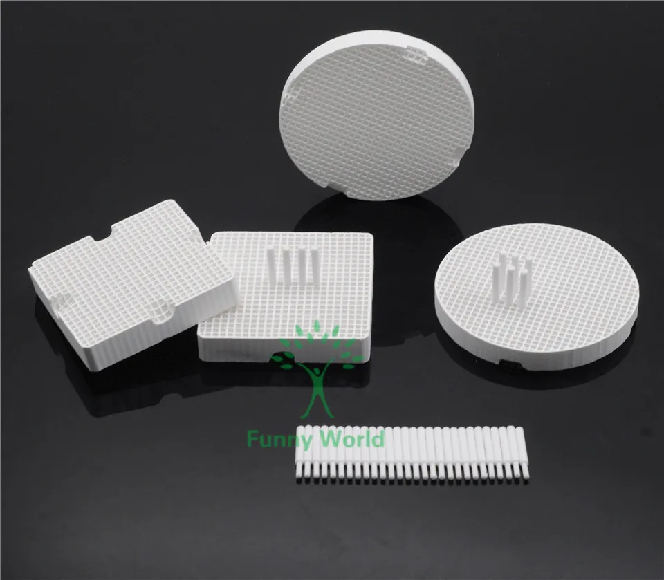 Высококачественные стоматологические 4 шт. фарфоровые сотовые обжимные лотки и 40
