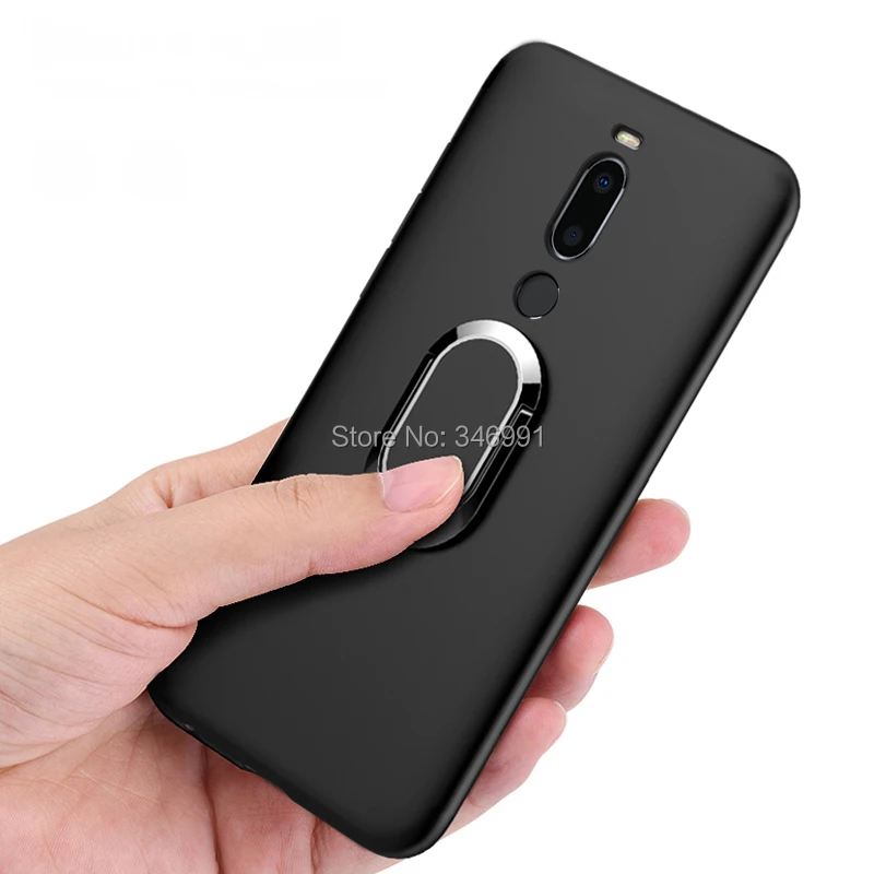 X8 чехол для телефона Meizu X8, 4 ГБ, 64 ГБ, чехол, роскошный мягкий черный силиконовый магнитный автомобильный держатель, кольцо, чехол для Meizu X8, 6 ГБ, 128 ГБ, чехол