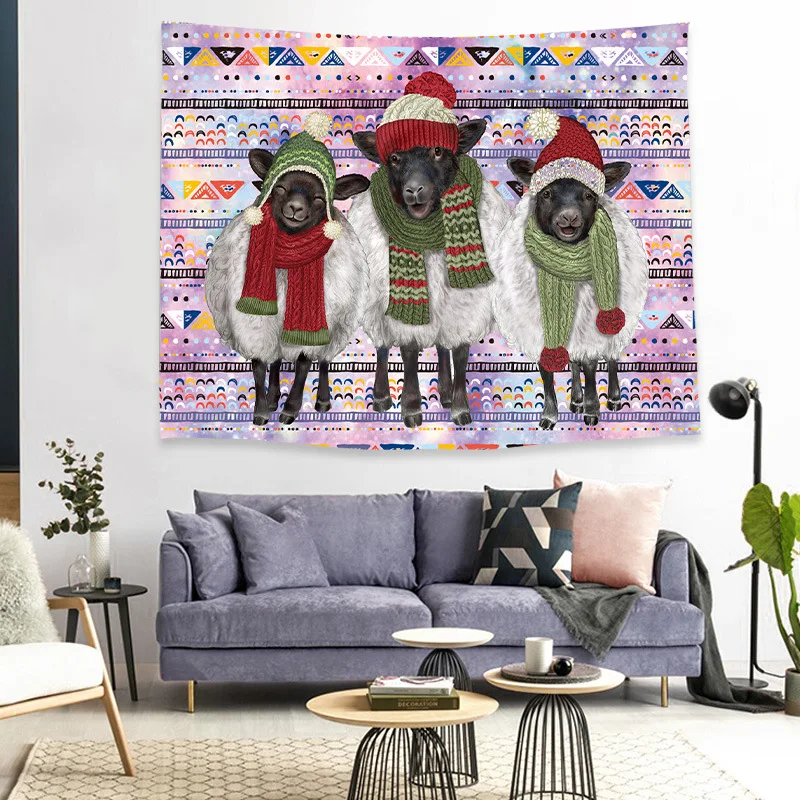 Украшение Tapestr КИТ Фламинго Galaxy настенный гобелен хиппи ретро домашний декор