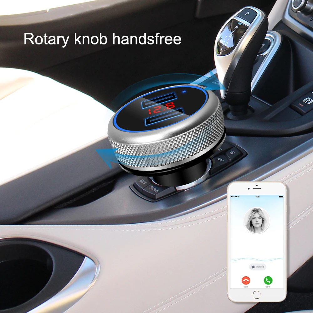 Автомобильный Bluetooth fm передатчик двойной USB Быстрый автомобильный адаптер