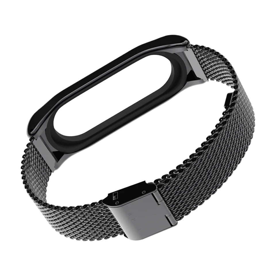 Mi jobs mi Band 4 3 металлический ремешок браслет для Xiaomi mi Band 4 3 ремень Безвинтовой браслет из нержавеющей стали Correa mi band 4 3 ремешок
