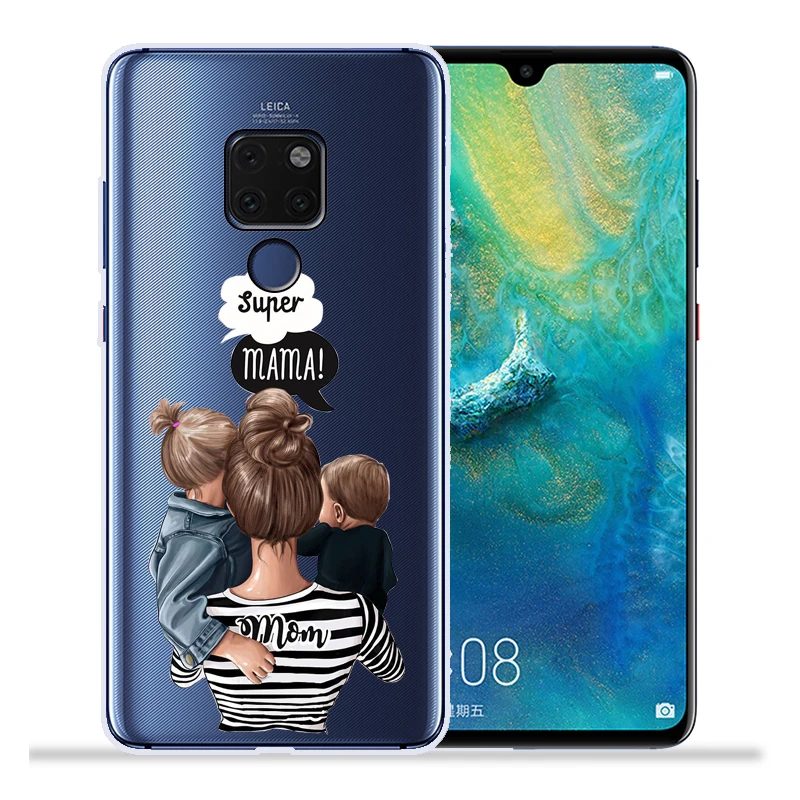 Модный чехол для телефона с изображением супермамы, папы и дочки для huawei mate 20 Lite Pro mate 9 10 Lite Pro Nova 2 Plus Nova3 Nova3i Etui