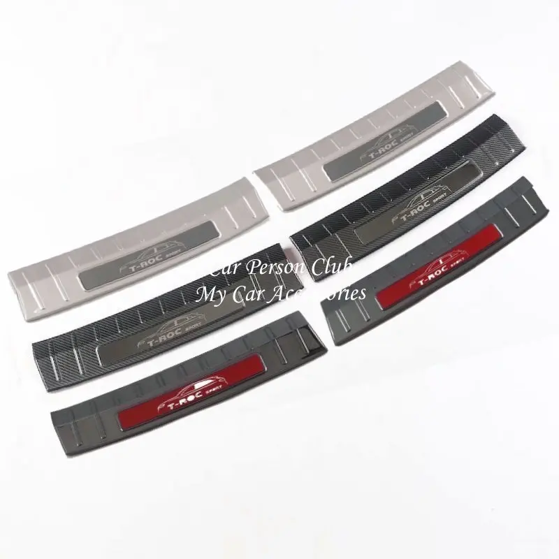 Защитная Накладка на порог задней двери для Volkswagen VW T ROC 2017 2018 защитная накладка