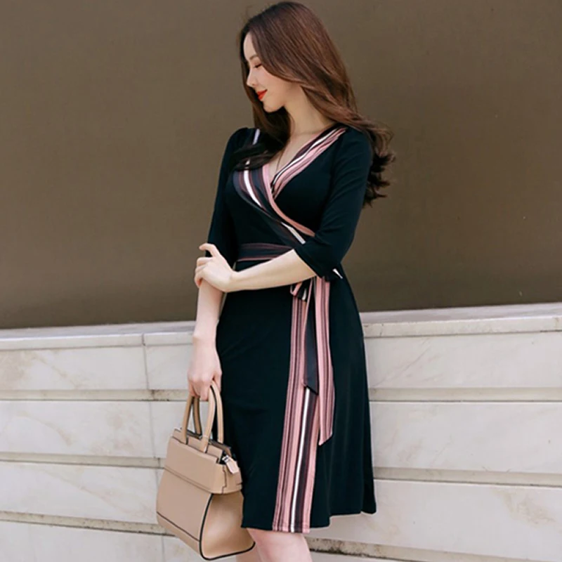 Alglam Кукла женские офисные повседневные трапециевидные Лоскутная драпированные