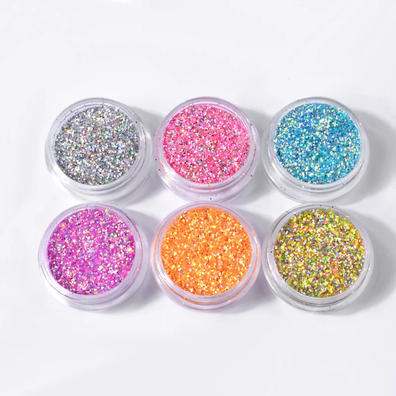Новинка 6 шт./компл. блестящие бриллианты Ультратонкие Красочные Блестки хлопья
