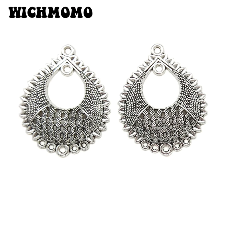 

New Fashion 5pieces/bag 38*31mm Zinc Alloy Round Connector Charms Linker for DIY Earrings Necklace Jewelry Accessories