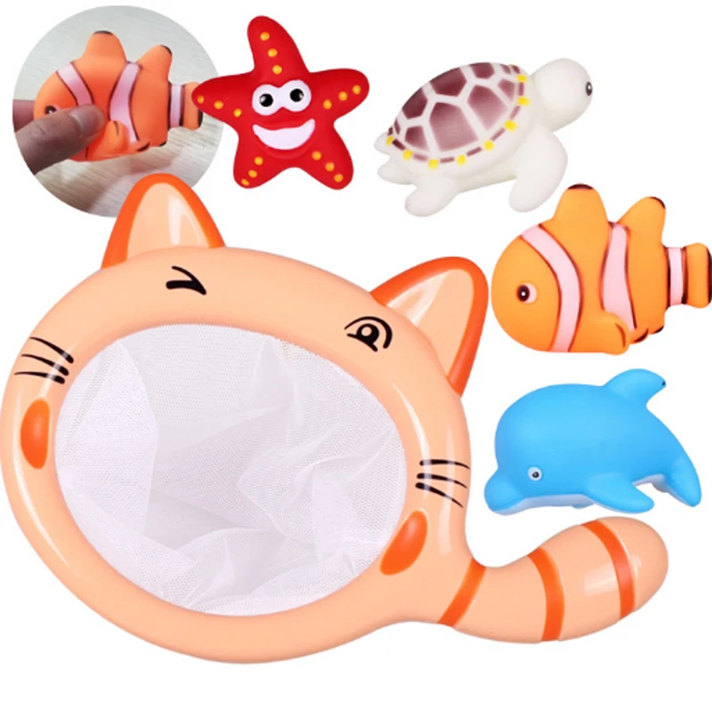 5 шт./компл. рыболовные игрушки сетевая сумка Черепашки морская звезда дельфин