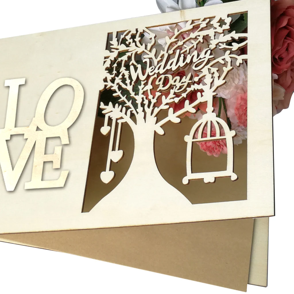 20 страниц сандалии Деревянный блокнот деревянные Свадебные принадлежности