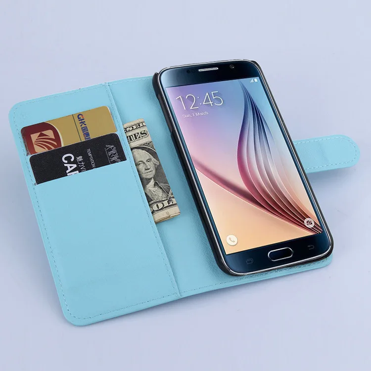 Чехол-кошелек с откидной крышкой для Samsung Galaxy S6 G920 G9200 SM-G920F Роскошный чехол из