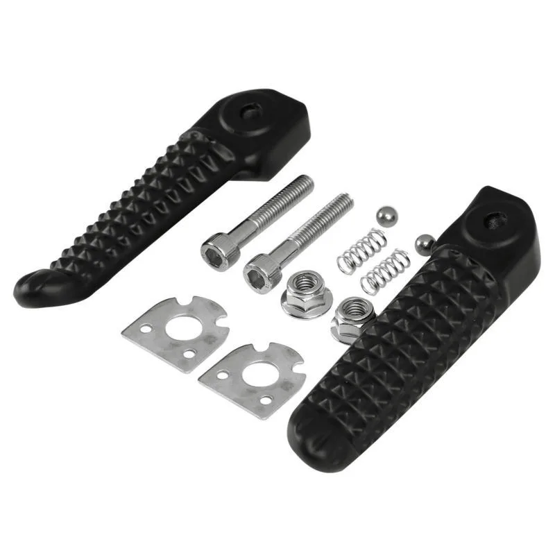Черный набор задних подножек подножки Peg Для YAMAHA YZF R1 2002- R6 2003- 03 04 05 06 07 08 серебристый матовый черный мотоцикл