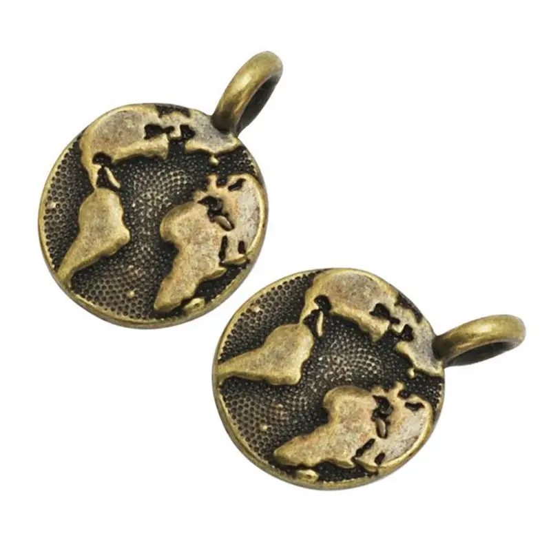 

12mm Fashion Round OM Symbol Jewelry Charm with Earth Logo For DIY, 20pcs