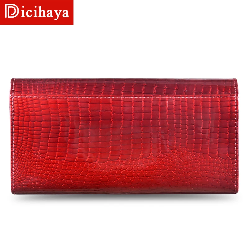 DICIHAYA, новинка, Модный женский кошелек, длинный дизайн, клатч, кошельки, натуральная кожа, Женский кошелек на молнии и застежке, кошелек для монет, высокое качество