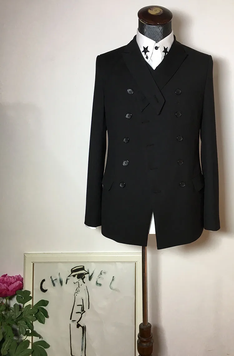 

XS-5XL 2019 Men's clothingnew fashion Hair Stylist fashion walk-show street Oblique collar Suit jacket plus size costumes