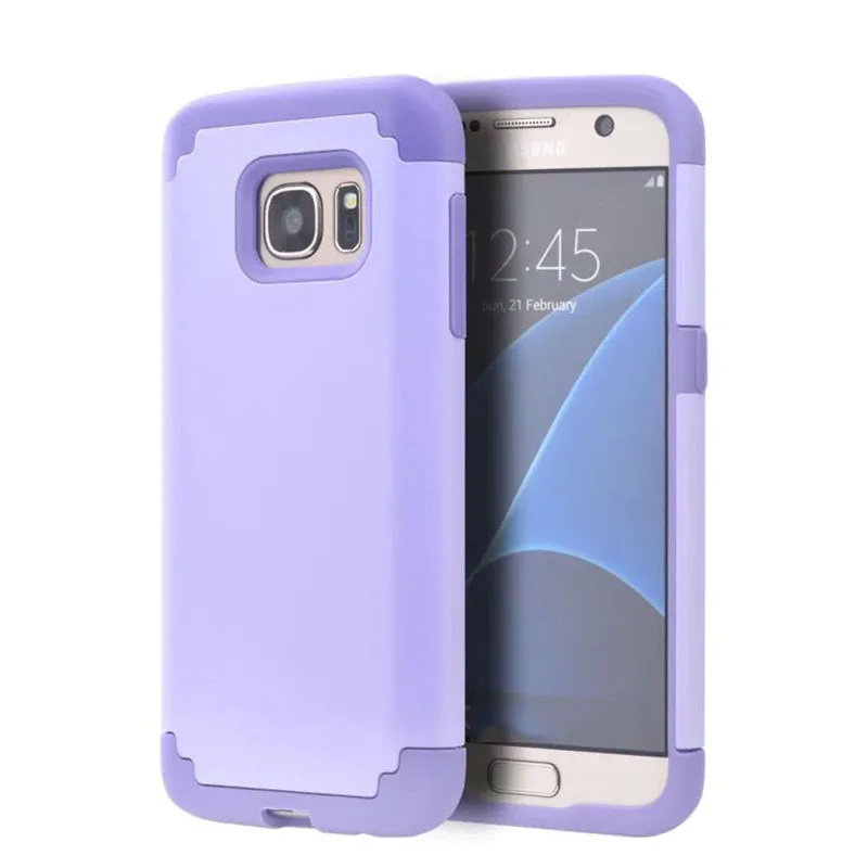 10 шт./лот аккумулятор чехол для Samsung Galaxy S7 край G935 G930 корейский двухцветный PC + тпу