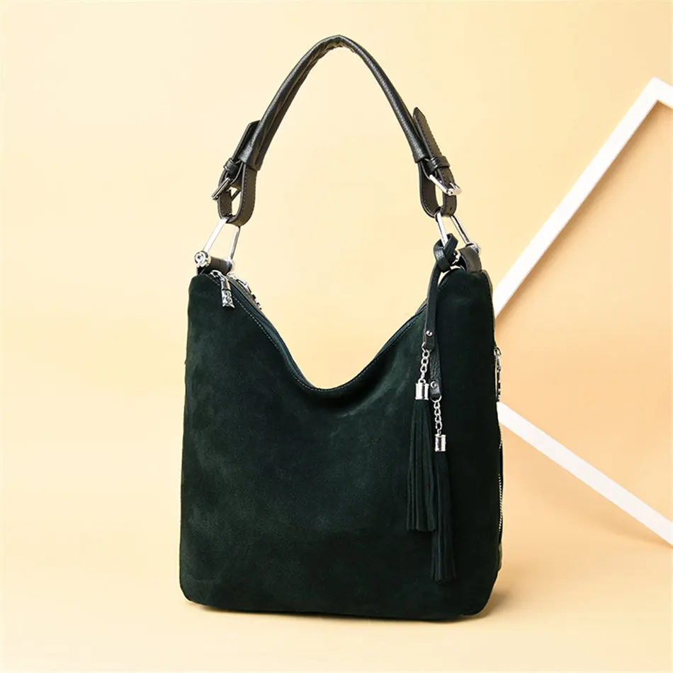 Роскошные сумки женские сумки дизайнерские замшевые сумки через плечо buckskin для женщин винтажная Высококачественная сумка на плечо для дам
