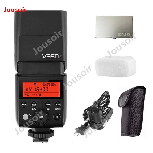 В наличии Godox 2x V350F TTL HSS 1/8000s Вспышка Speedlite встроенный литий ионный аккумулятор 2000mAh