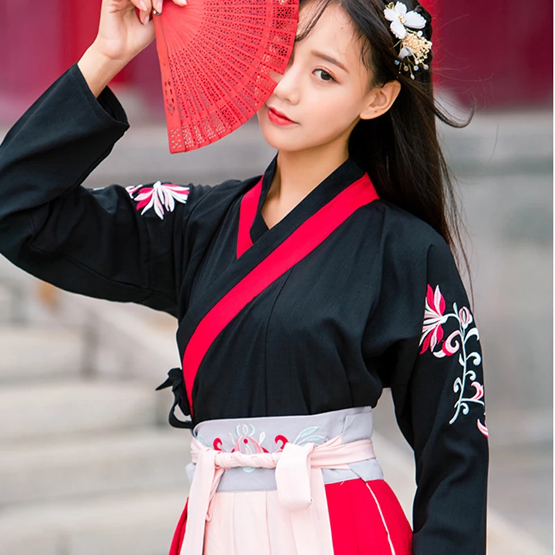 Hanfu женское народное платье ушу Одежда Женская Китайская одежда в старинном стиле платье Чонсам традиционная китайская одежда для женщин