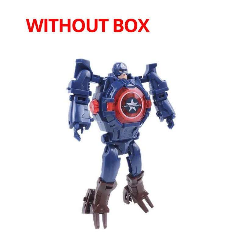 Captain no box Новые с рисунком из мультфильма «мстители», «Человек-паук» детские часы Бэтмен Irom Капитан Америка Робот детские часы для девочек Наручные часы Relogio - Цвет: Captain no box