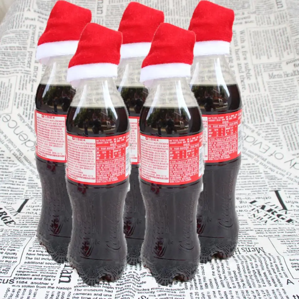 100 шт/партия Модная Рождественская шапка на чашке Рождественское украшение для