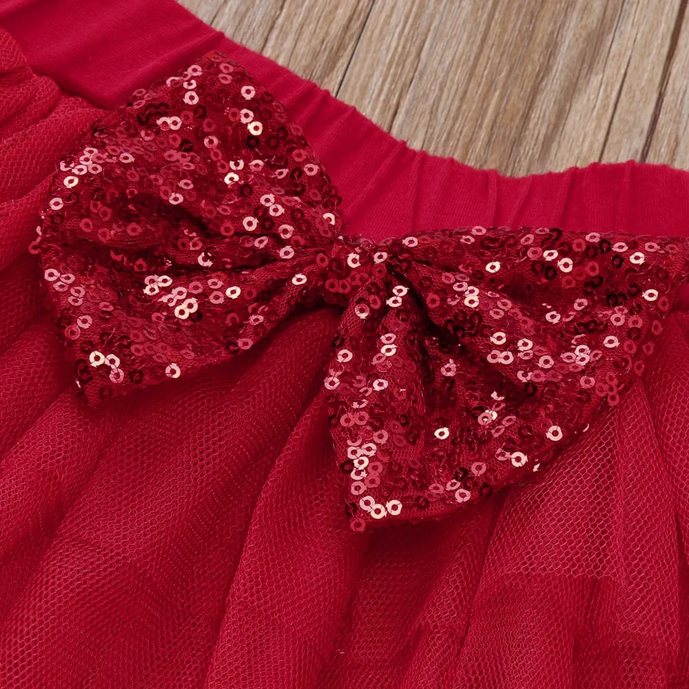 Рождественская Одежда для девочек комплект детской одежды из 4 предметов