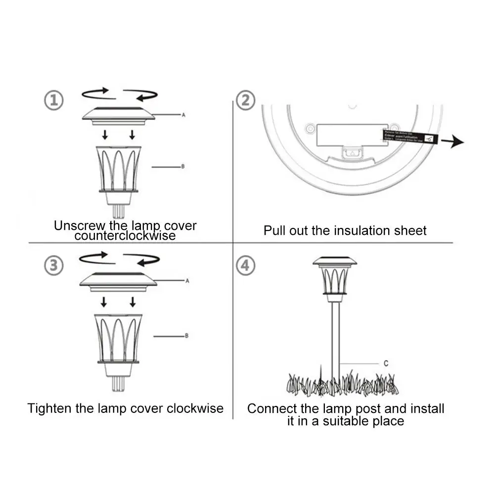 10 шт./лот белый теплый светодиодный светильник на солнечной батарее для газона