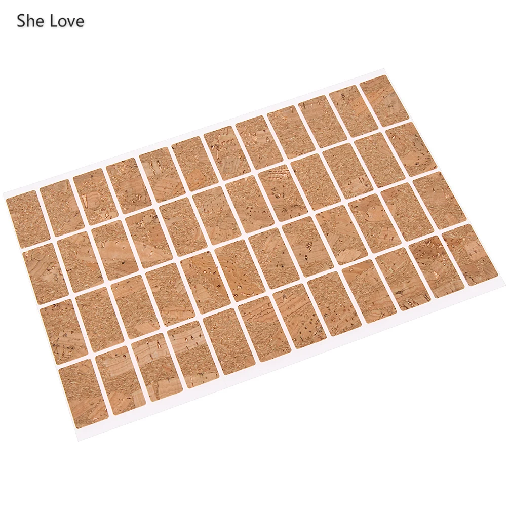 48pcs 1.5x3cm She Love деревянные Этикетки ручной работы клейкие наклейки DIY упаковка уплотнения декоративные бирки - Цвет: 48pcs 1.5x3cm