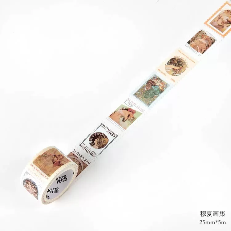 3 25 мм винтажный штамп маскирующая Васи Лента Скрапбукинг креативный DIY Bullet Journal декоративная клейкая лента уплотнение канцелярские принадлежности - Цвет: 3