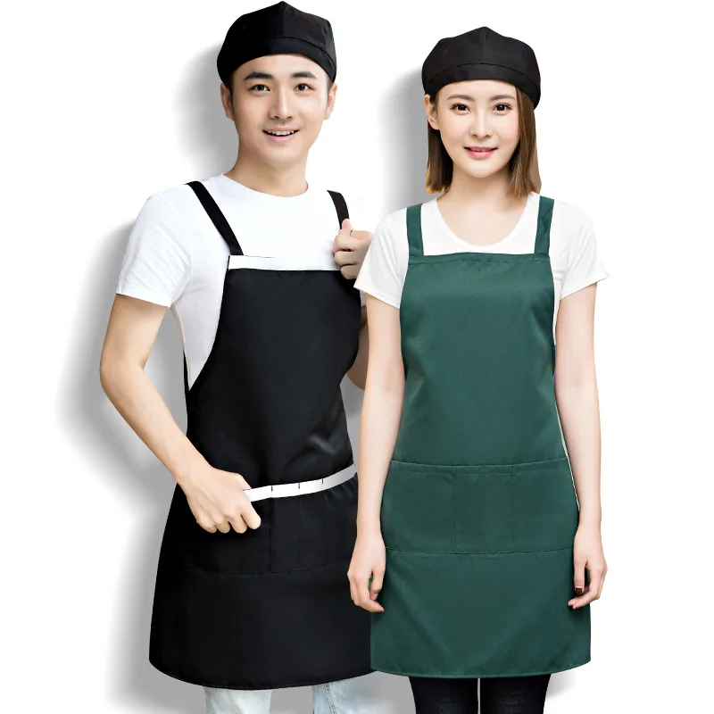 

Apron Korean version fashion print painting nail restaurant Barber waiter male and female kitchen overalls aprons