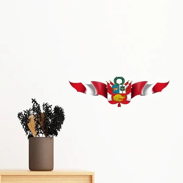 Флаг Перу Национальная эмблема Съемный стикер стены художественные наклейки