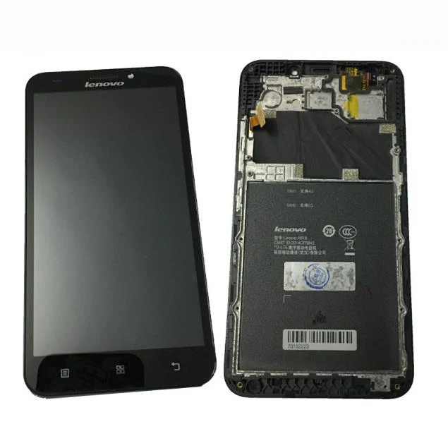 Для Lenovo A916 с рамкой ЖК дисплей дигитайзер сенсорный экран смартфон для