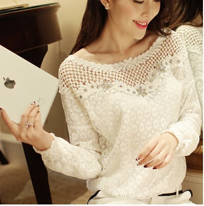 

Autumn Women Blouse New Fashion Hot Sale White Solid Puff Sleeve Bat-like Shirt Women Work Wear Blusas Femininas