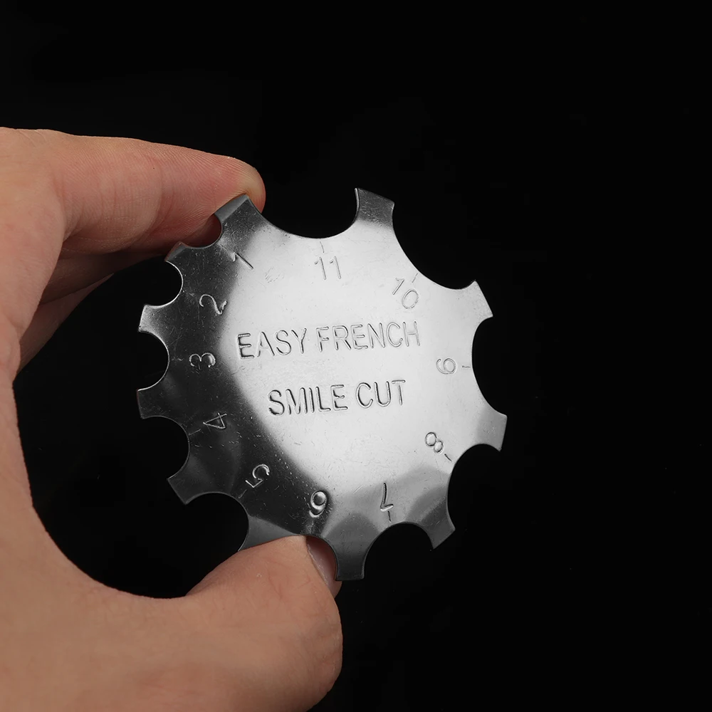 1 шт. металлический Легкий Французский триммер для ногтей Smile Line Edge Cutter ложные