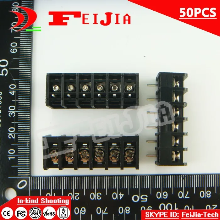 Клеммная колодка 611 6.35 6p/2. 0 мм 6Pin Барьерная шаг 6 35 Бесплатная доставка 50 шт.|barrier
