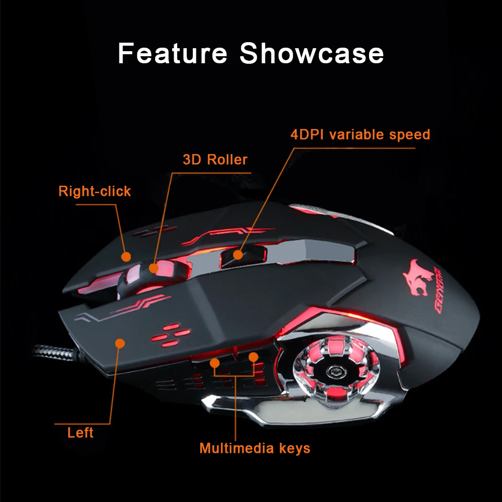 Новинка 2019 игровая мышь X9 проводная для ноутбука с разрешением 1600 DPI и 6