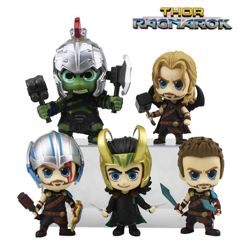 Бесплатная доставка 5 шт. милый 4 &quotТор 3 Ragnarok Гладиатор Халк Локи Cosbaby в коробке 10