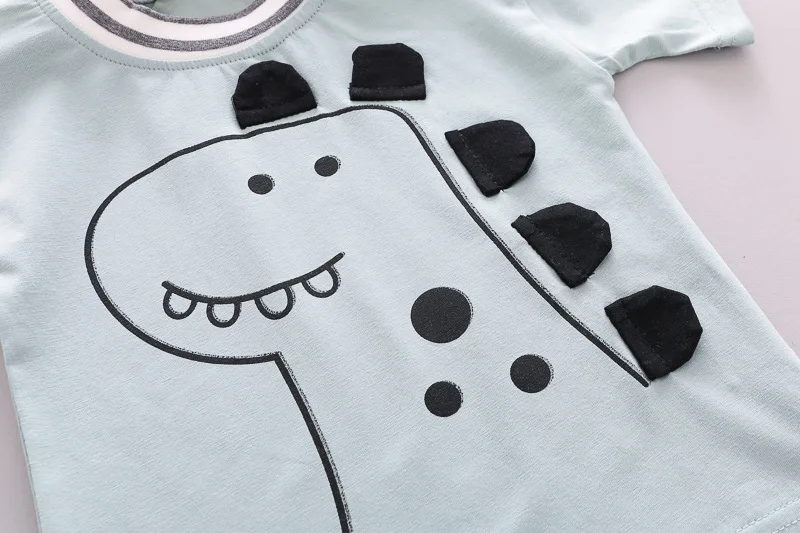 2019 Summer Baby Girls Boys Clothes Sets Toddler Infant Clothing Dinosaur T Shirt Shorts Kids Child Costume | Детская одежда и