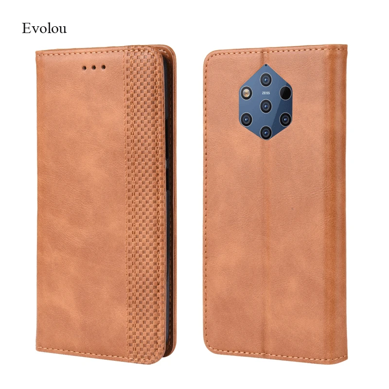 Кожаный чехол книжка в стиле ретро для Nokia 9 pureview винтажный Чехол с бумажником 8 1 X7